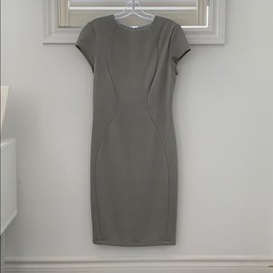 Obakki grey sheath midi dress